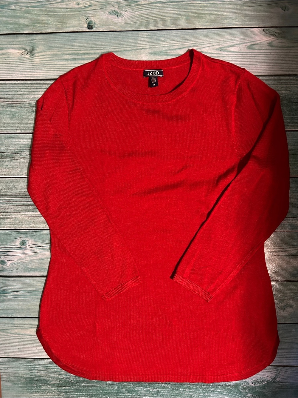 Izod Women's Bright Red Crewneck Sweater